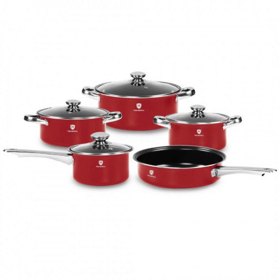 Set de oale Home Vero Rosii + Set de Cutite Cadou Set de oale Home Vero Rosii + Set de Cutite Cadou